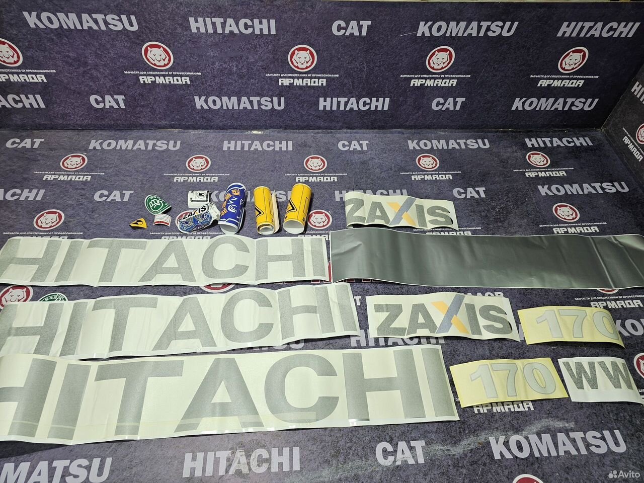 Набор наклеек для экскаватора hitachi zx170W-3
