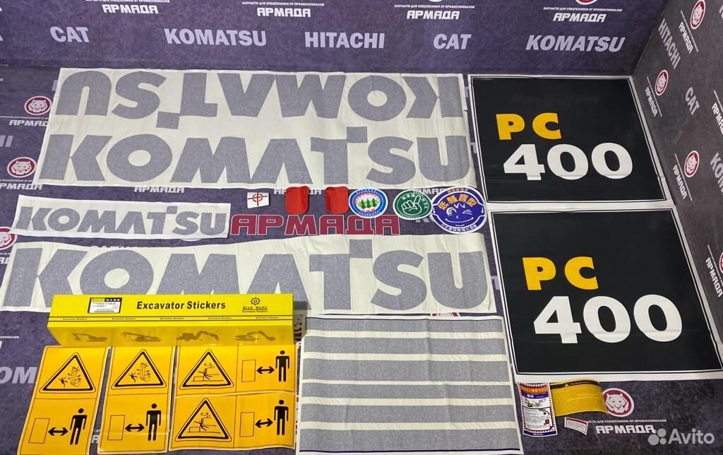 Набор наклеек для экскаватора komatsu pc400-7