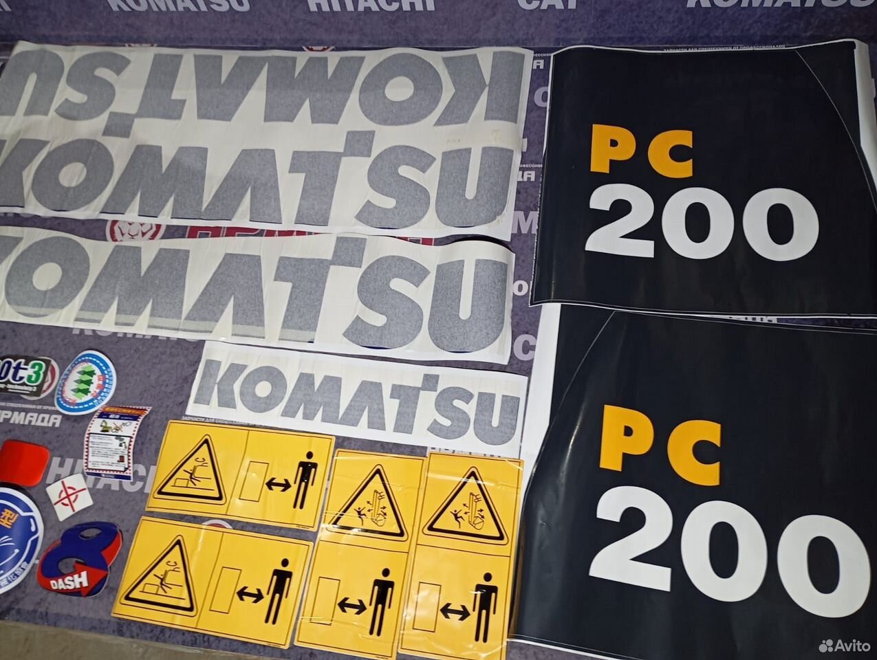 Набор наклеек для экскаватора komatsu pc200-8